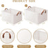 Large Storage Baskets for Shelves, Rectangle Fabric Bins for Organization, Closet Storage Bins, Shelf Baskets with Wire