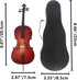 Dselvgvu (8.07"x2.87"x0.91") Wooden Miniature Cello with Stand, Bow and Case Mini Musical Instrument Cello Replica
