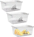 Yomjarl 3 Pack Cheese Container Airtight with Draining Basket Cream Block Cheese Sliced