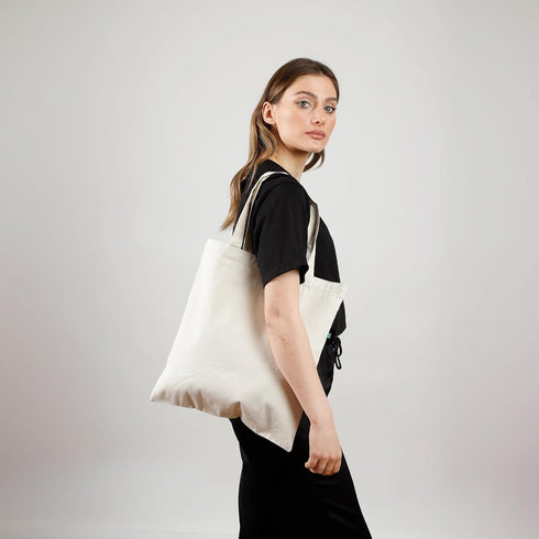 12 Pack 15x16 TBF Wholesale Recycled Canvas Tote Bags in Bulk Heavy Duty Reusable Cotton Cloth Plain Blank Bags
