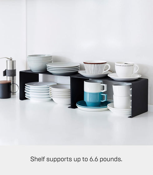 Yamazaki Home Tower Stackable Kitchen Rack - Small Storage Organizer Counter Shelf - Steel