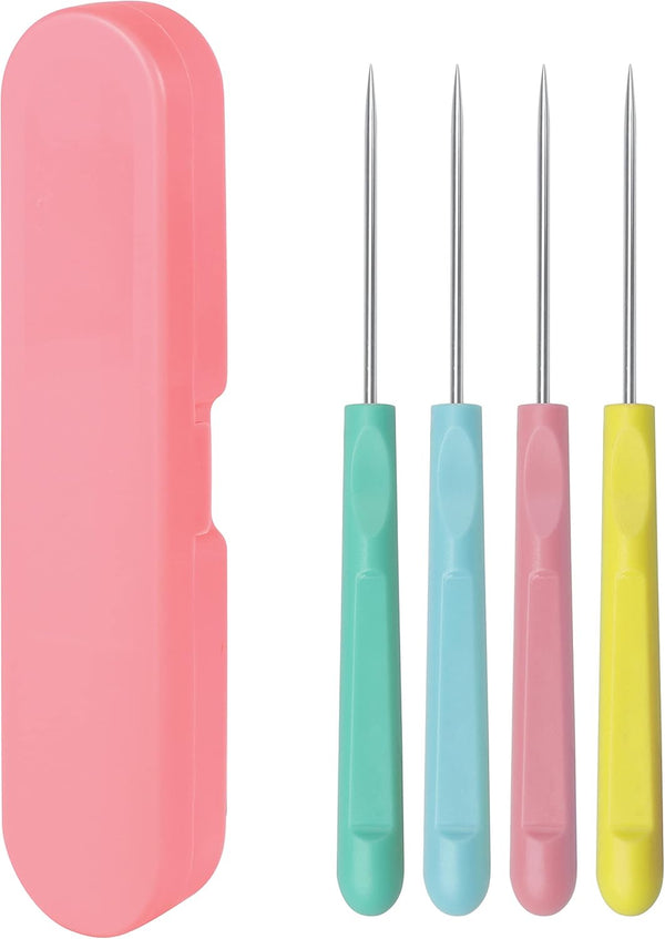 4Pcs Sugar Stir Needle - 5.2 Inches Cookie Scribe Needles for Cake Decorating Supplies