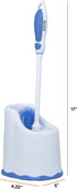 Superio Toilet Brush and Holder,Toilet Bowl Cleaning System with Scrubbing Wand, Under Rim Lip Brush and Storage Caddy