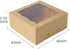 ONE MORE 6" Brown Bakery Boxes with PVC Window for Pie and Cookies, 12 Pack, Natural Kraft Paper