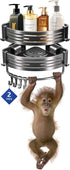 JDHAVMOS Suction Cup Shower Caddy - No Drilling Removable, Corner Shower Shelves -
