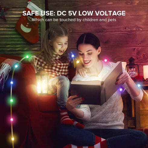 4Pack 16.4ft 200LED WS2812B DC5V BTF-LIGHTING Chasing Dream Full Color Twinkle Decorative Light Total Addressable IC