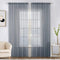 MIULEE 2 Panels Solid Color Sheer Window Curtains - Elegant Voile Panels for Bedroom Living Room (54 X 84 Inches Dark