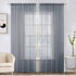 MIULEE 2 Panels Solid Color Sheer Window Curtains - Elegant Voile Panels for Bedroom Living Room (54 X 84 Inches Dark