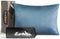 Ivellow Compressible Memory Foam Travel Pillow - Shredded Firm Supportive Camping Pillow for Adults Kids, Blue-M