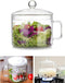 Glass Saucepan with Cover, 1.6L/54 OZ Heat-resistant Glass Stovetop Pot for Pasta, Soup, Baby Food