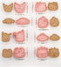 Cute KITTY Cat Cookie Cutter Set - 8 Pieces Cartoon Cookie Cutters with Embossed Pattern for DIY Baking