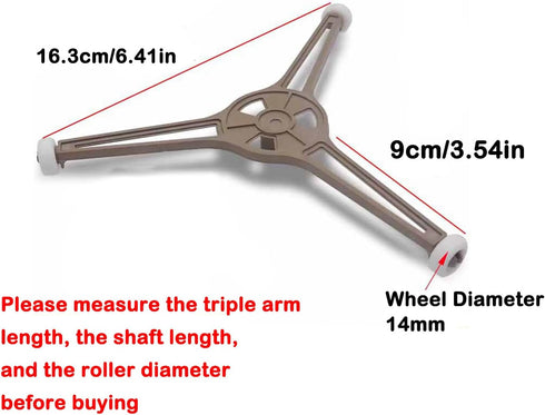 9.6 Inch Microwave Turnpiece Holder,Rotating Ring Roller,Glass Plate Tray Support Holder,Triple Arm Microwave Oven Turntable Ring Rotating Ring Roller Glass Plate Tray Support Holder