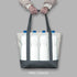 TOPDesign 1-Pack Canvas Tote Bag with External Pocket, Reusable Grocery Shopping Bag, Grey/Natural