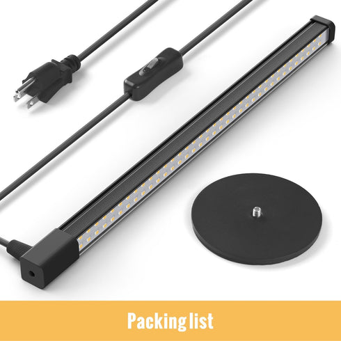 72 5000K Light,1.4FT Vertical Grow Light, LEDs Full Spectrum Light Bar, Wide Illumination Area Desk Stand Plant Lamp