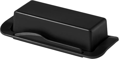 Countertop, 1 Black Butter Dish, Butter Dish With Lid for Unbreakable Butter Keeper With Lid and Knife, Butter Holder