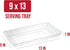 Plasticpro Plastic Serving Trays, Rectangle 9X13 Disposable Party Dish, Includes 4 Trays