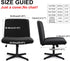 Armless Criss Cross Office Desk Chair Cover Slipcover, Stretch Removable Protector for Accent Mid Back Swivel Chair
