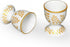 Set 2 Cinf Ceramic Egg Cup of Champagne Gold Porcelain Holder Breakfast Boiled Cooking Easy to Clean Childhood Memories