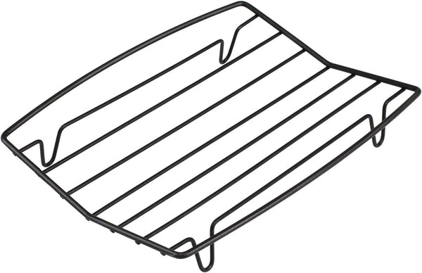 TreeLen Roasting Rack for Roasting Pan, V Shape Non-Stick Wire Rack, 10×8" Black for Cooking and Grilling