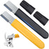 2PCS Garden Tool Sharpener, Blade Sharpener Stone for Shear Scissor and Gardening Pruner, Pocket Knives (Yellow+Black)