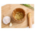 Mortar and Pestle Set, Bamboo Garlic Pounder Mincer Tool for Kitchen, Spice, Coffee, Herb, Ginger (S)