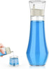 BTIFU Glass Mouthwash Dispenser for Bathroom, 8.8 oz Refillable Mouthwash Container With Lid