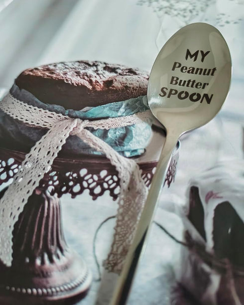 Peanut Butter Spoons Gift - My Peanut Butter Spoon for Dad, Funny Stainless Steel Gift for Christmas and Birthdays
