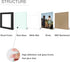 Golden State Art 6x6 Picture Frame, Solid Wood with Tempered Glass, Square Photo Frame Display Wall Decor