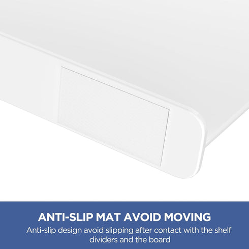 6 Closet Closet HBlife Pcs White Acrylic Shelf Dividers, Vertical Purse Organizer for Perfect for Sweater, Shirts