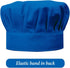 Kids Apron and Chef Hat Set, Adjustable Bib Apron with 2 Pockets for Cooking and Baking (6-12 Year, Blue)