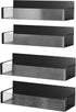 2/3/4 Pack Vetacsion Moveable Fridge Magnetic Spice Racks,Metal Black/White (Clear)