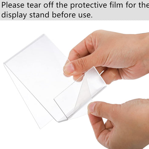 Dicunoy 10PCS Acrylic Book Stands, Clear Display Easel for Picture Album, Brochure, Paperbacks