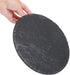 Round Slate Cheese Board - Black Platter Tray Cutting Board, 8 x 8 Inches