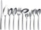 Berglander Stainless Steel 10 Pieces Silverware Serving Set, Anti Rust Flatware with Serving Spoon and Utensils