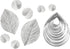 Funshowcase 10-pieces Rose Dahlia Flower Cutter Set for Fondant Gum-paste Polymer Clay