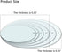 20" 1/4'' (20 inch) Tempered Glass Table Top Round Transparent Table Surface Thick Pencil Polished Edge Multipurpose