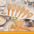 Bamboo Kitchen Utensils, 6 pcs Nonstick Spatula Tools, Heat Resistant Cooking Utensil Set, Premium Wooden Spoon Sets
