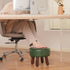 13in 13''L 13''W 10.2''H, oakvivo Small Foot Stool Ottoman, Round Faux Leather Foot Rest for Couch, Under Desk Pouf