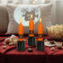 5 Inch Orange Taper Candles Hand Poured Unscented Smokeless Short Thick Tapered Candles for Morning Coffee Ritual