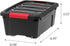 IRIS USA 13 Qt Stackable Plastic Storage Bins with Lids, 6 Pack - Durable BPA-Free Nestable Containers for Garage