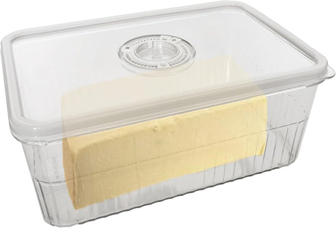 Vellsenne Cheese Container Airtight with Time Recording - Cheeses Storage Container for Fridge