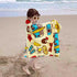 YIFONTIN Kids Beach Towel Cotton Soft Absorbent 25.5X51 inches for Bath Swimming, Coastal Tour