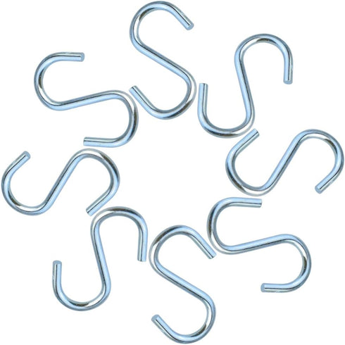 Nydotd 180 Pcs 1 Inch S Hook Connectors, Mini Metal S-Shaped Wire Hook Hangers for DIY Crafts, Hanging Jewelry, Key