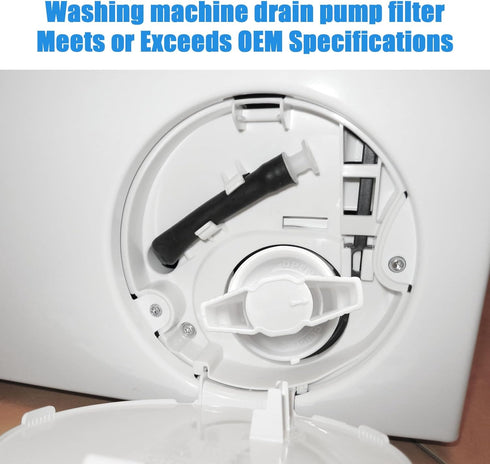 DC97-16991A Washer Drain Pump Filter, Compatible with Samsung Washing Machine WF42H5000AW, WF42H5000AW/A2