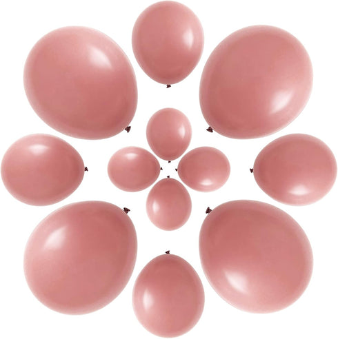 Dusty Pink Balloons Various Sizes, 5 Inch 10 Inch 18 Inch Dusty Rose Wedding Bridal Shower Decorations, 87 Pcs
