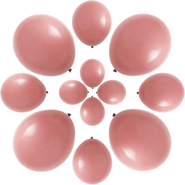 Dusty Pink Balloons Various Sizes, 5 Inch 10 Inch 18 Inch Dusty Rose Wedding Bridal Shower Decorations, 87 Pcs