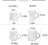 CHOOLD Creative Clear Crystal Glass Creamer Jug for Kitchen, Embossed Stripe (4/5.5/9/12oz)