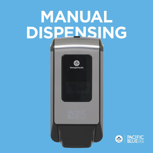 53060, 11.5" 5.6" 4.4" Pacific Blue Ultra Wall-Mounted Manual Dispenser for Foaming Hand Soap and Hand Sanitizer by GP
