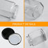 Woaiwo-q 16 oz 12 Pack Tags,15m Hexagon Glass Honey Jars, Hexagon Glass Jars with Black Lids,Wooden Honey Sticks,Bronzy