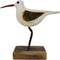 Wooden Sea Birds Decor, 4.1 Inch Wood Seagull Statue, Coastal Seabird Figurines for Home Garden Outdoor